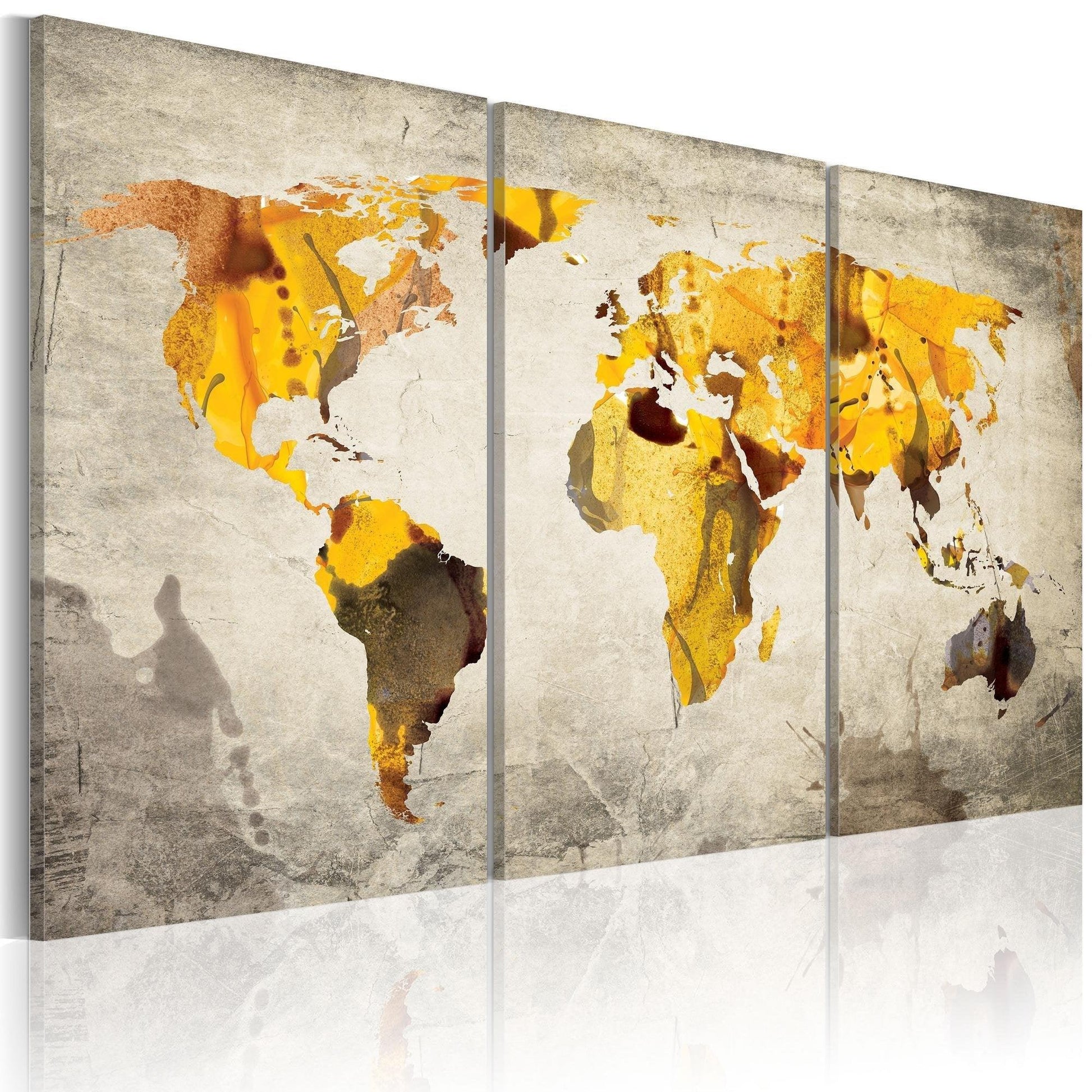 Canvas Print - Sunny continents - triptych - www.trendingbestsellers.com