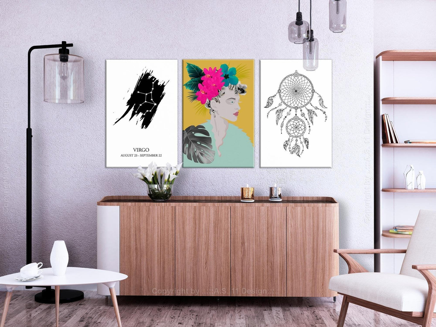Canvas Print - Superstitions (3 Parts) - www.trendingbestsellers.com