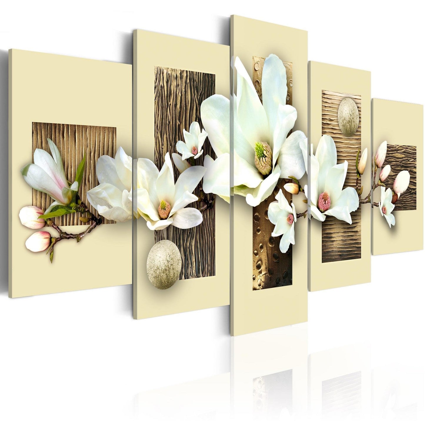 Canvas Print - Texture and magnolia - www.trendingbestsellers.com