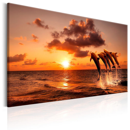 Canvas Print - The Dolphin's Dance - www.trendingbestsellers.com
