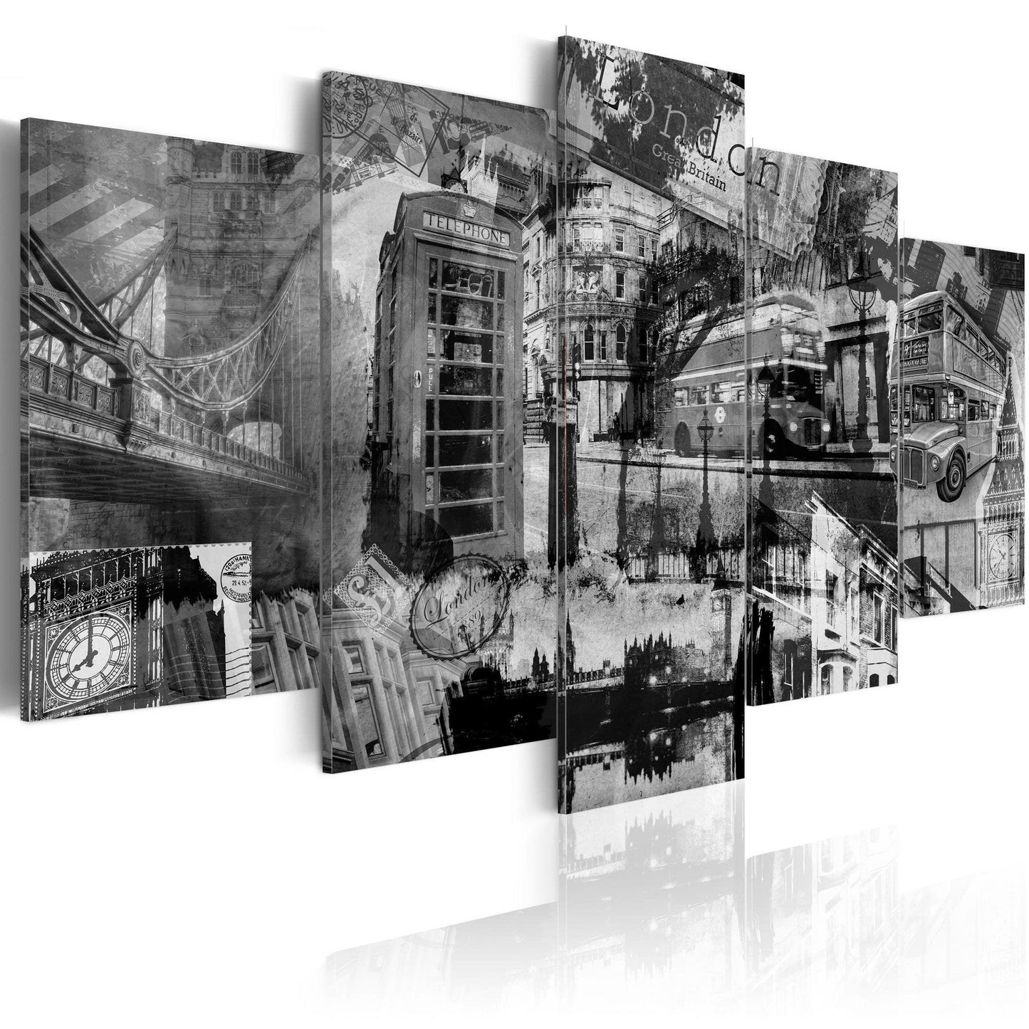 Canvas Print - The essence of London - 5 pieces - www.trendingbestsellers.com