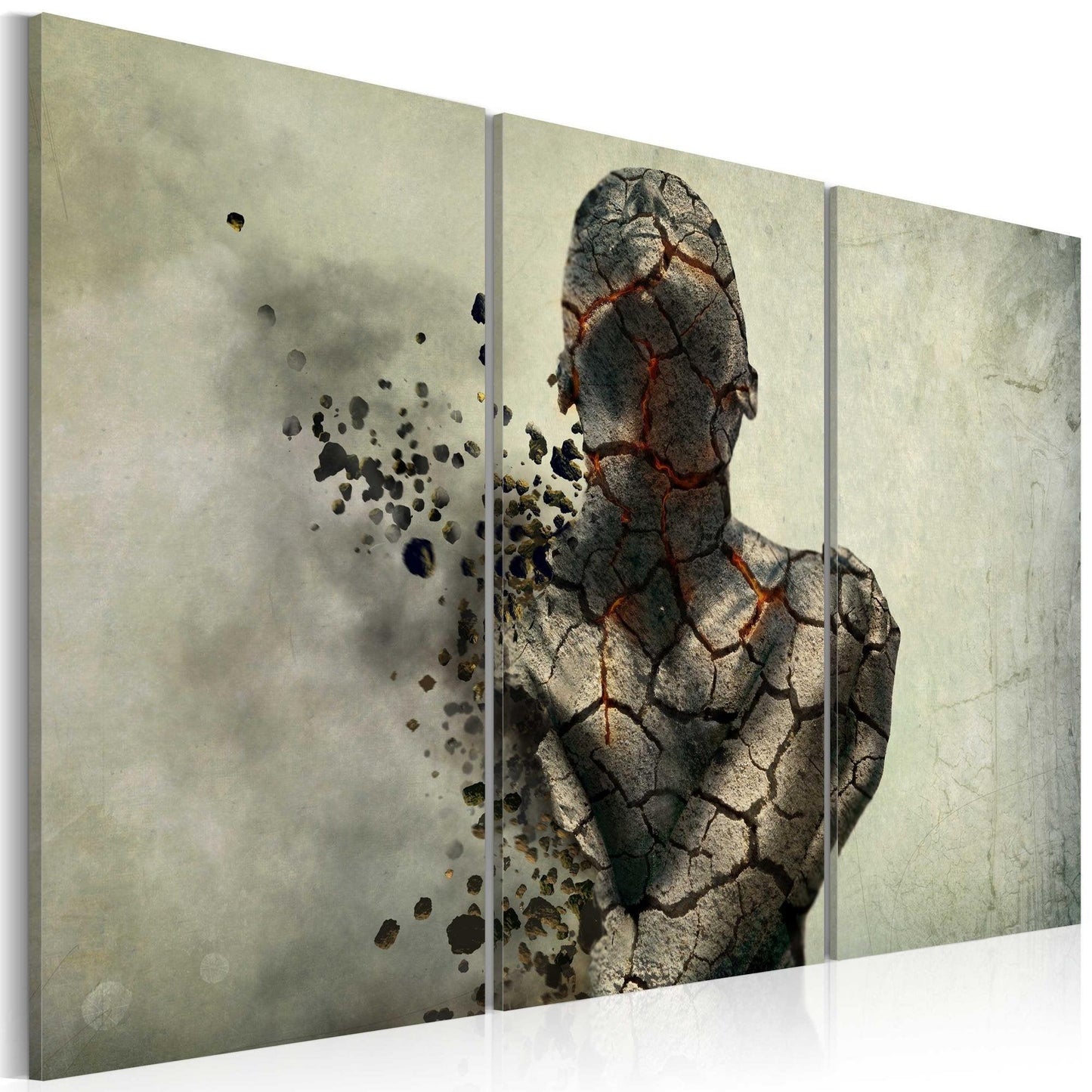 Canvas Print - The man of stone - triptych - www.trendingbestsellers.com