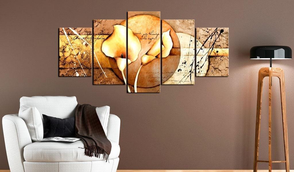 Canvas Print - The Secret of Calla Lily - Gold - www.trendingbestsellers.com