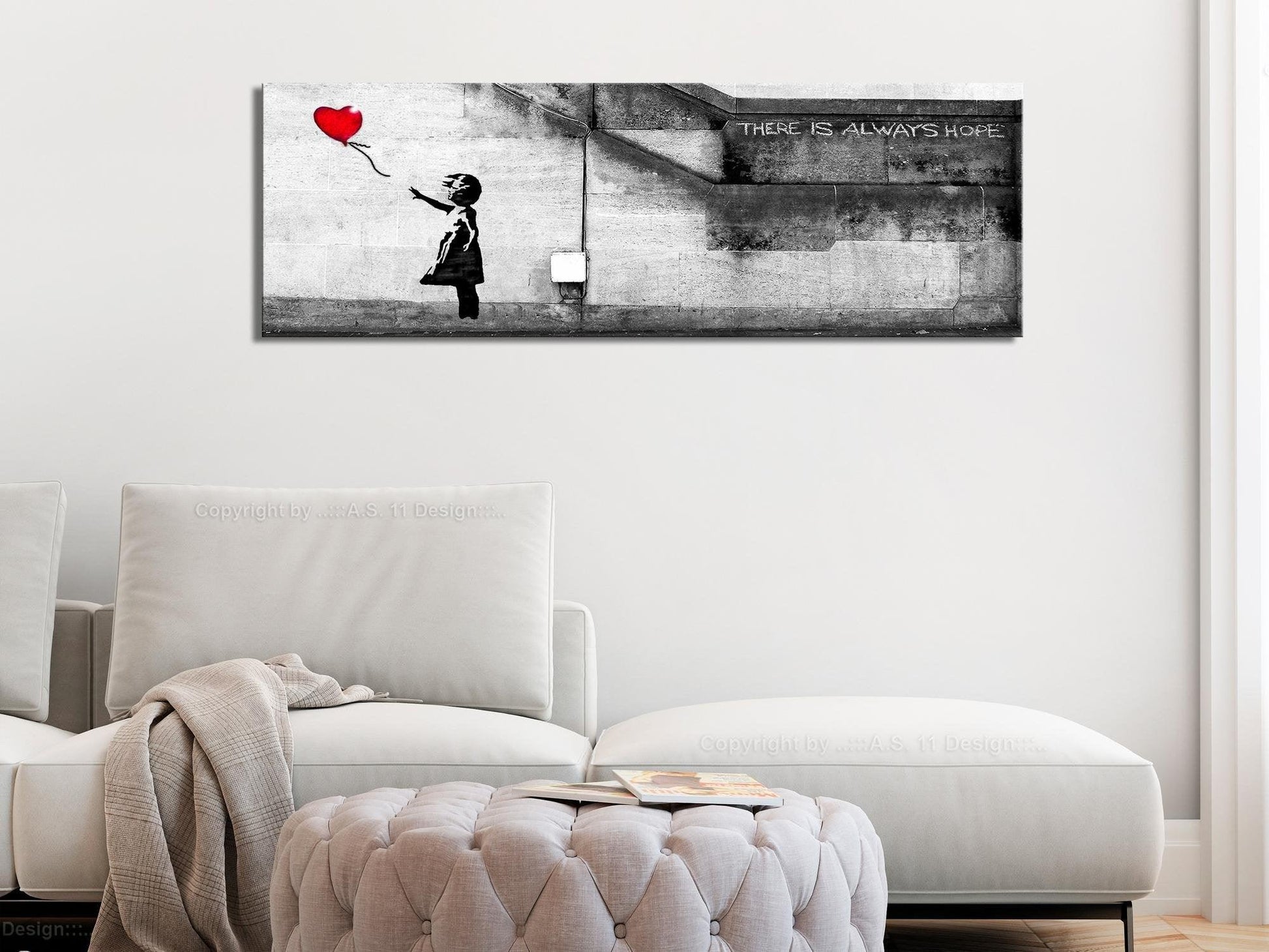 Canvas Print - There is Always Hope (1 Part) Narrow Red - www.trendingbestsellers.com