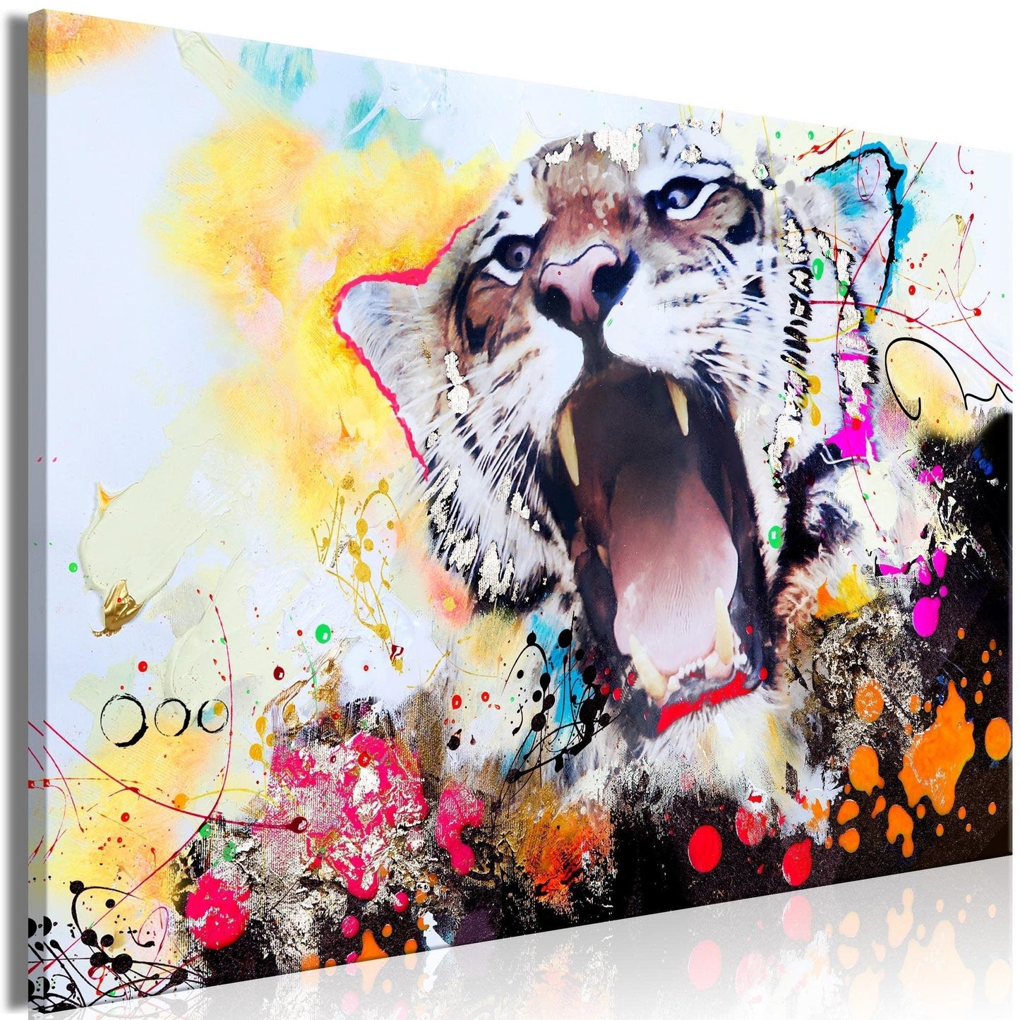 Canvas Print - Tiger's Roar (1 Part) Wide - www.trendingbestsellers.com