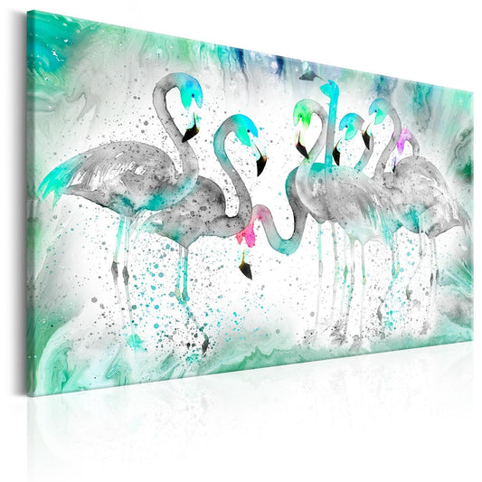 Canvas Print - Turquoise Flamingoes - www.trendingbestsellers.com