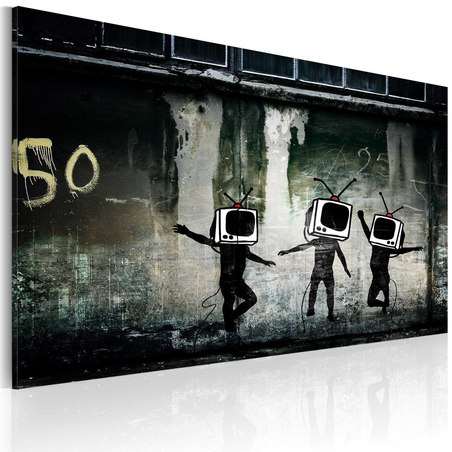 Canvas Print - TV heads dance (Banksy) - www.trendingbestsellers.com