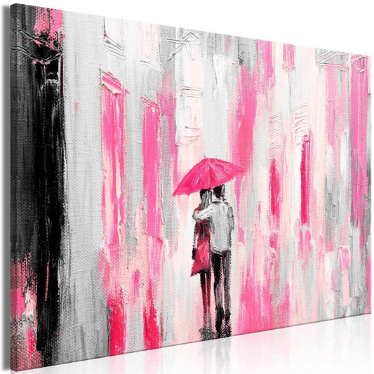 Canvas Print - Umbrella in Love (1 Part) Wide Pink - www.trendingbestsellers.com