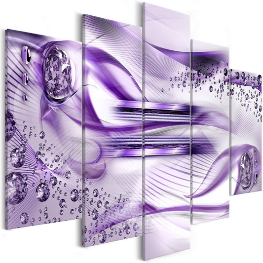 Canvas Print - Underwater Harp (5 Parts) Wide Violet - www.trendingbestsellers.com