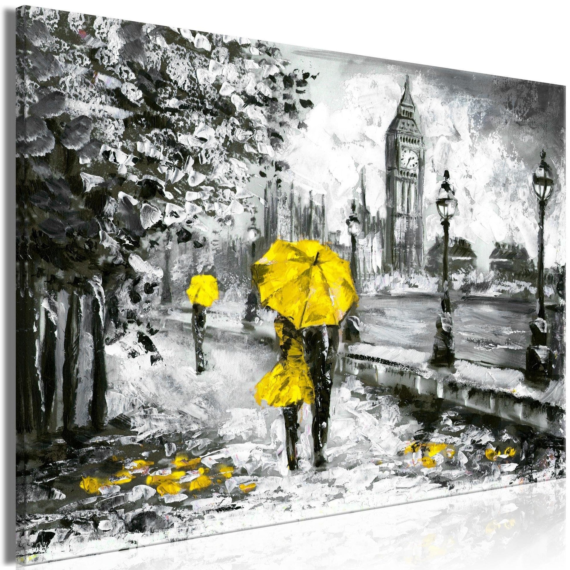 Canvas Print - Walk in London (1 Part) Wide Yellow - www.trendingbestsellers.com