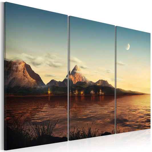 Canvas Print - Warm evening in the mountains - www.trendingbestsellers.com