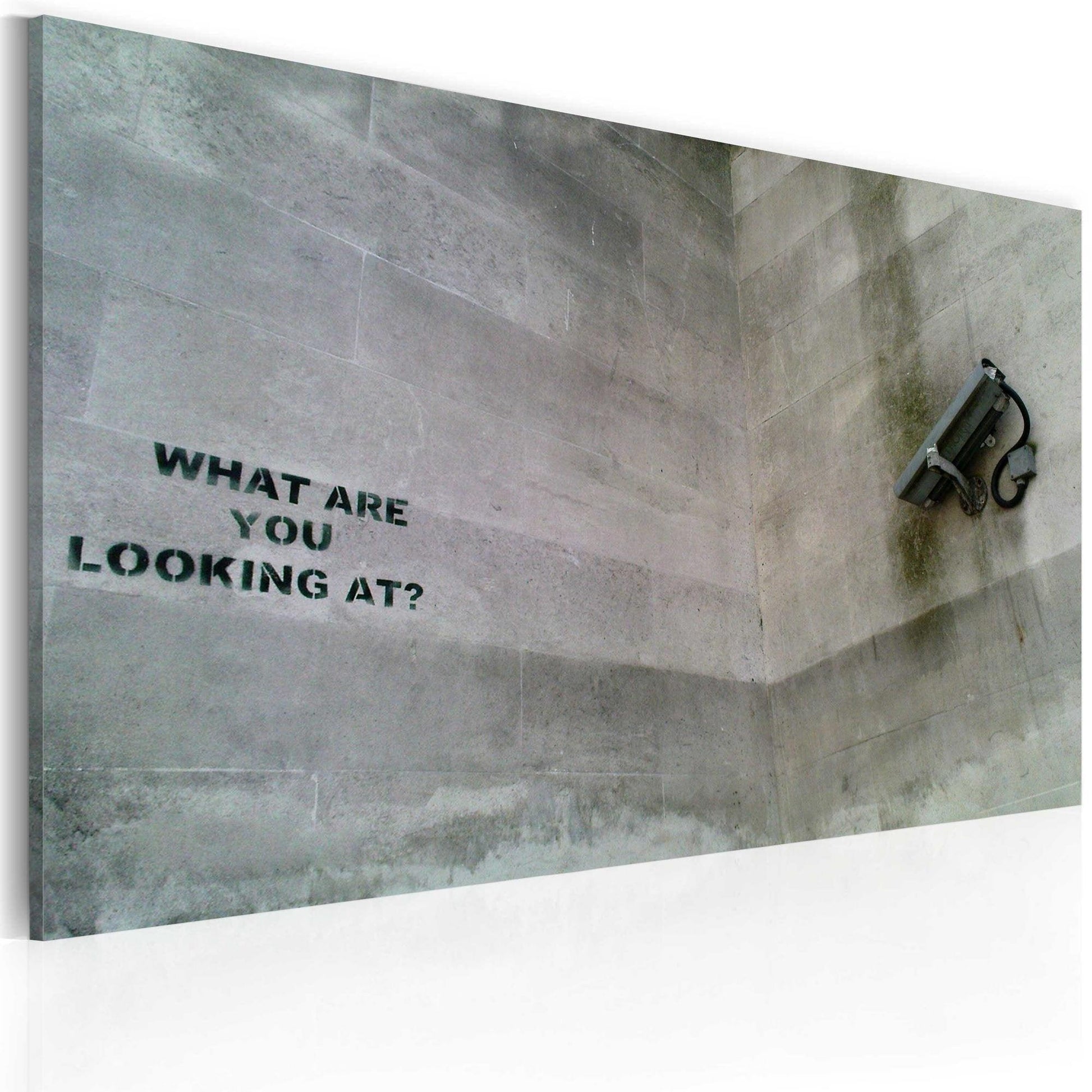 Canvas Print - What are you looking at? (Banksy) - www.trendingbestsellers.com