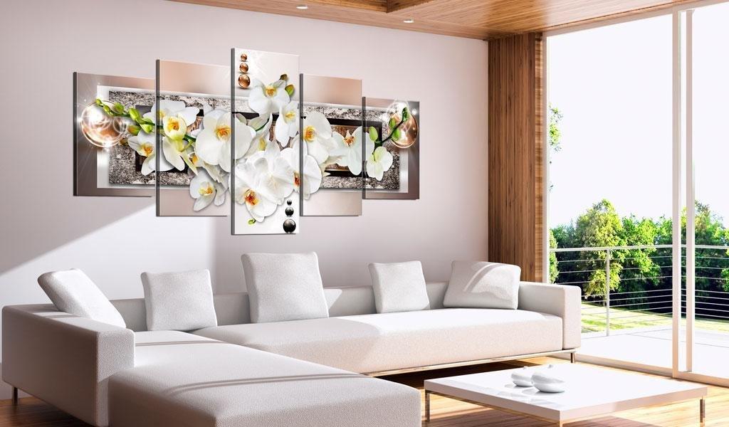 Canvas Print - White abstract orchid - www.trendingbestsellers.com