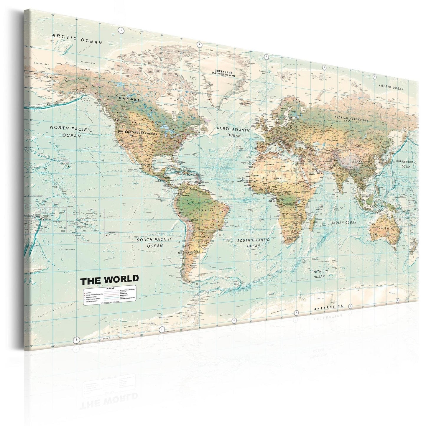 Canvas Print - World Map: Beautiful World - www.trendingbestsellers.com