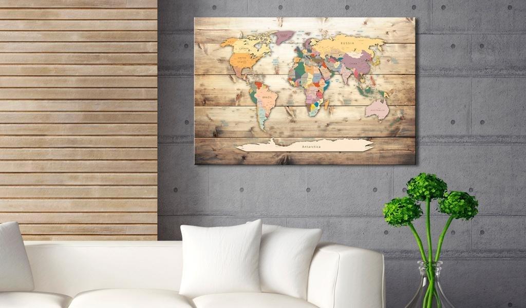 Canvas Print - World Map: Colourful Continents - www.trendingbestsellers.com