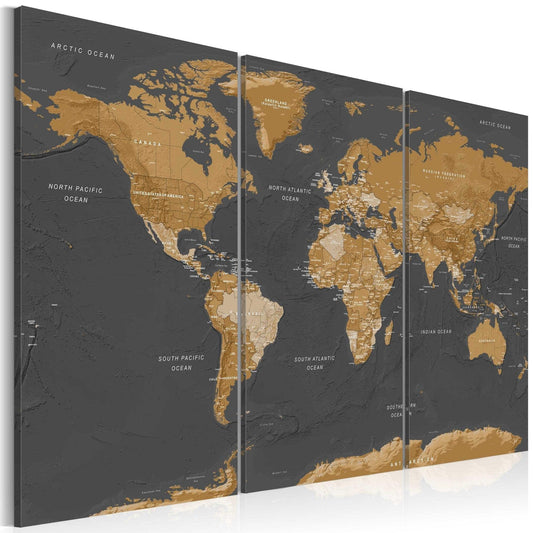 Canvas Print - World Map: Modern Aesthetics - www.trendingbestsellers.com