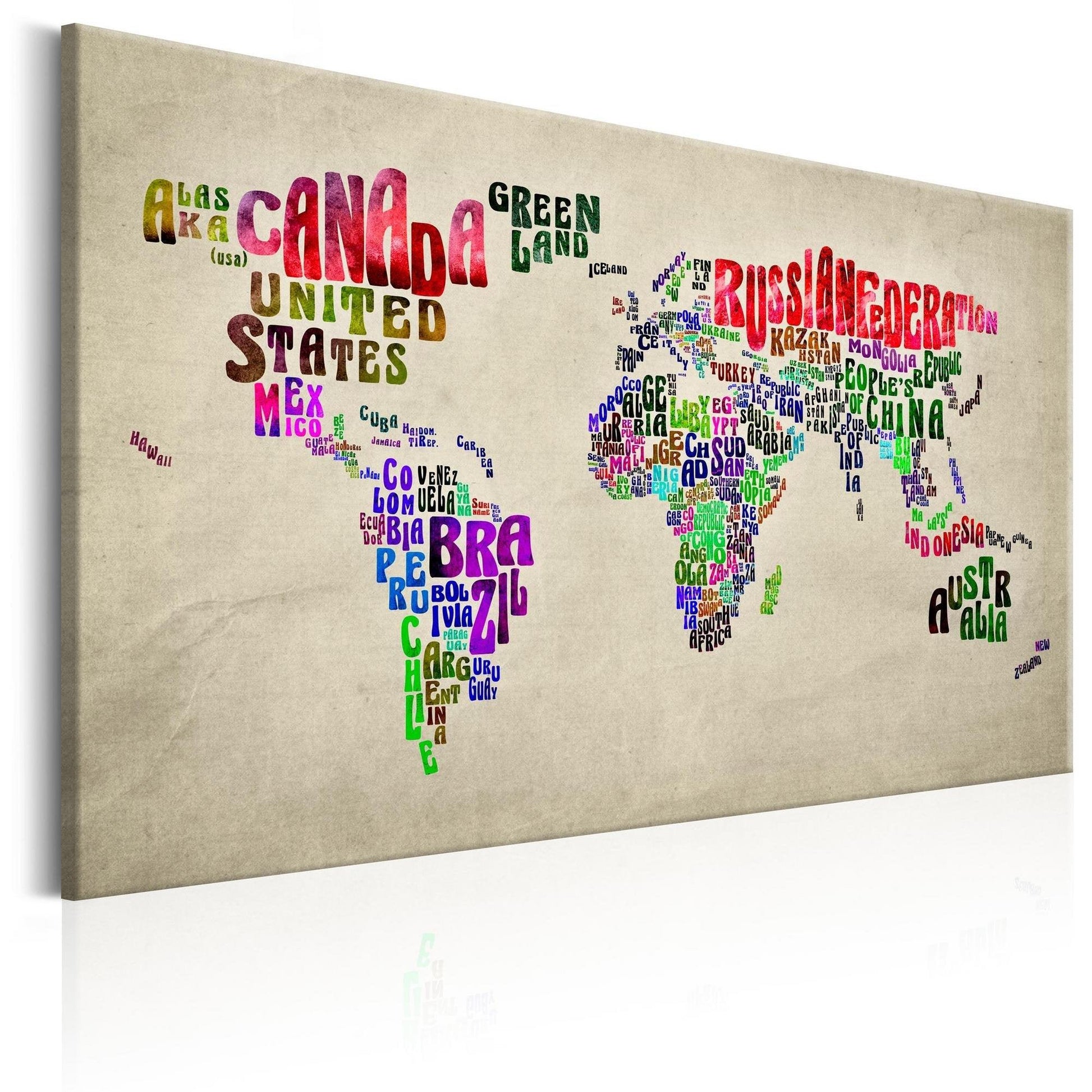 Canvas Print - World Map: World Tour (EN) - www.trendingbestsellers.com