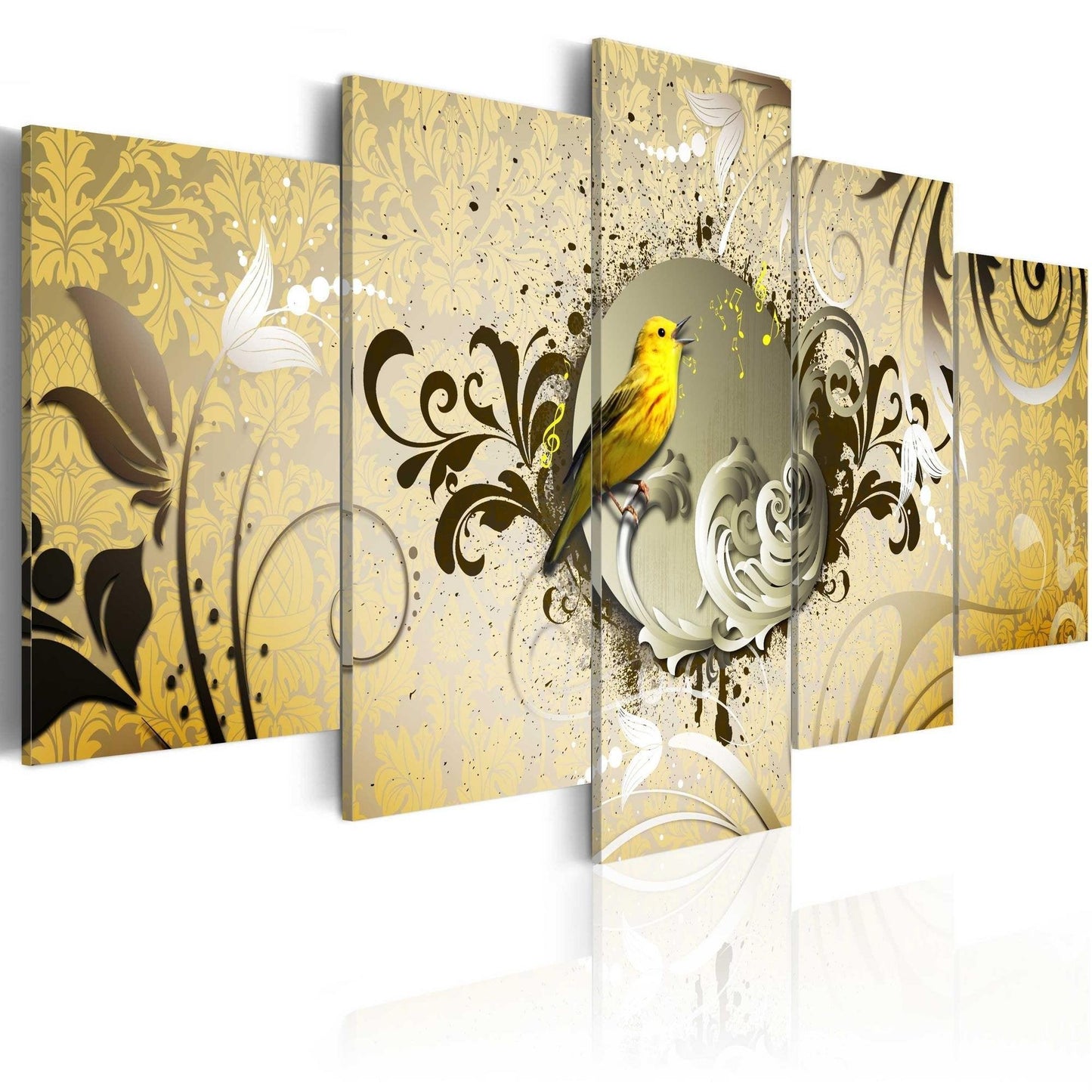Canvas Print - Yellow bird singing - www.trendingbestsellers.com