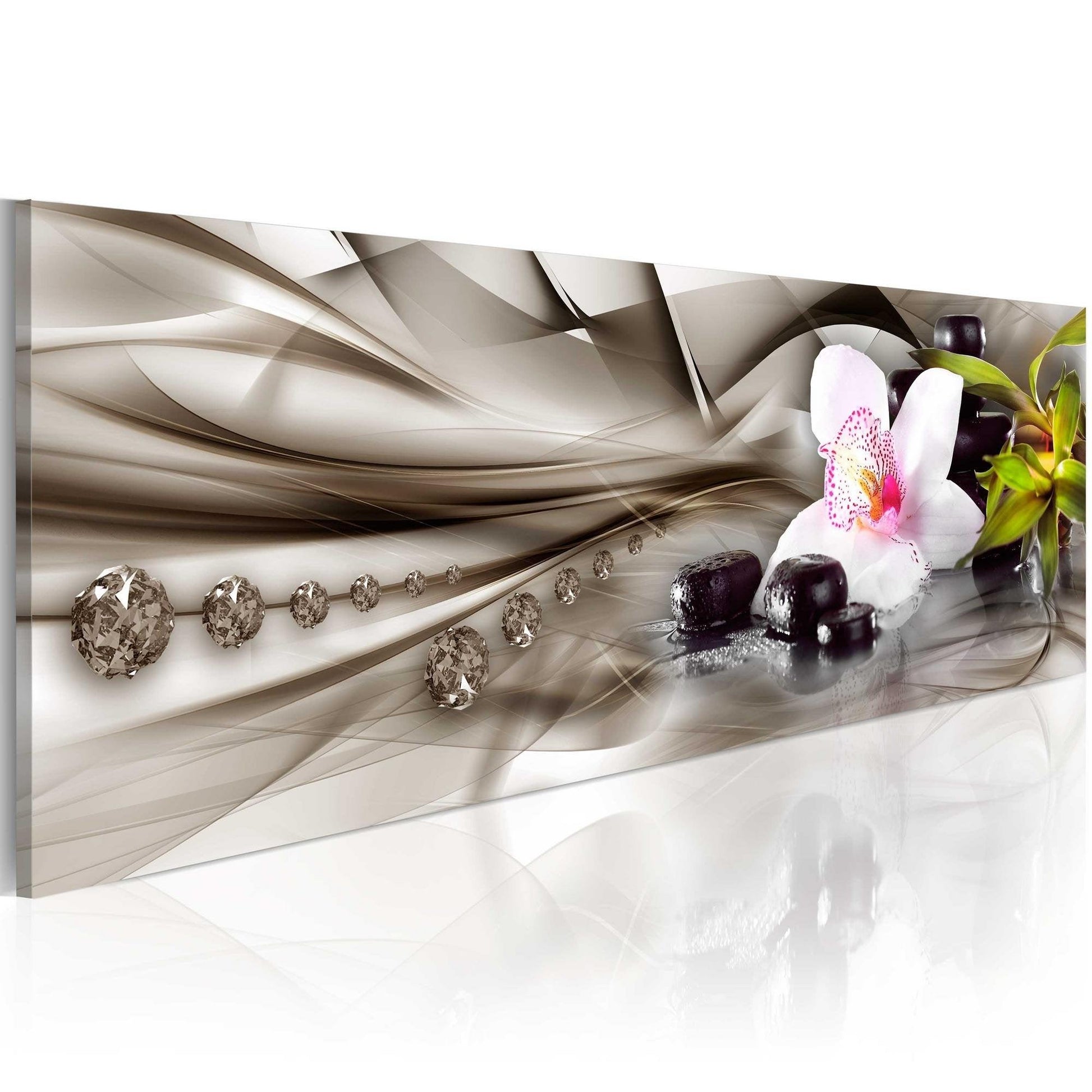 Canvas Print - Zen composition: orchid, bamboo and stones - www.trendingbestsellers.com