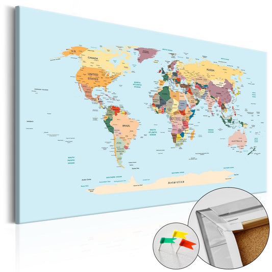 Decorative Pinboard - Travel with Me [Cork Map] - www.trendingbestsellers.com