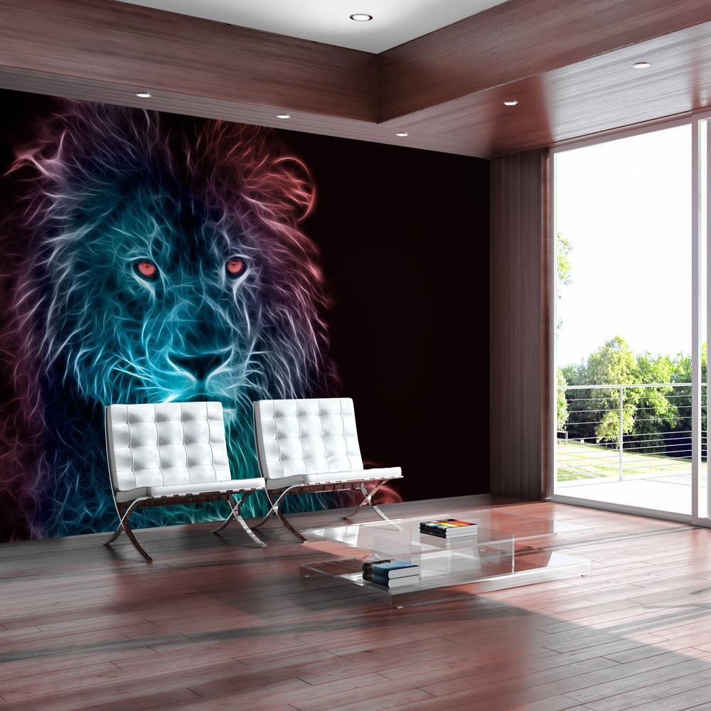 Peel and stick wall mural - Abstract lion - rainbow - www.trendingbestsellers.com