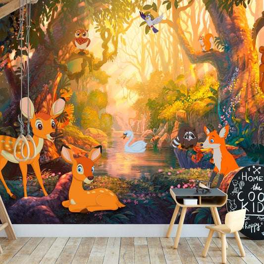 Peel and stick wall mural - Animals in the Forest - www.trendingbestsellers.com