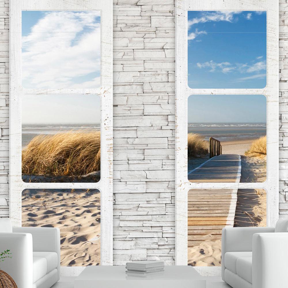 Peel and stick wall mural - Beach: view from the window - www.trendingbestsellers.com
