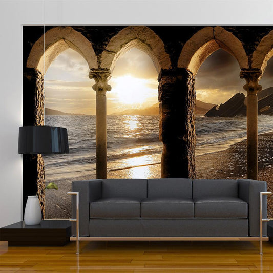 Peel and stick wall mural - Castle on the beach - www.trendingbestsellers.com