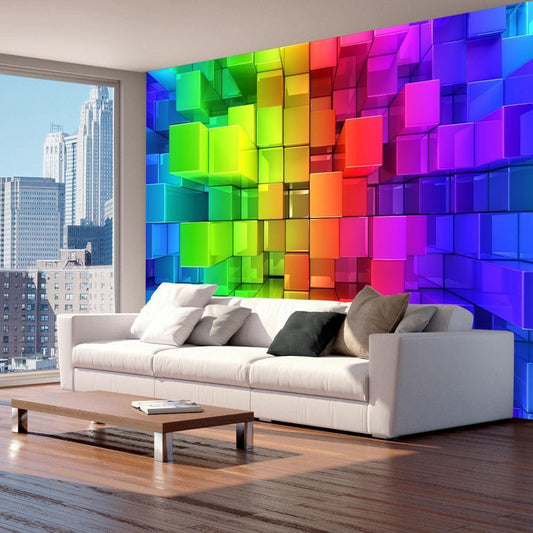 Peel and stick wall mural - Colour jigsaw - www.trendingbestsellers.com