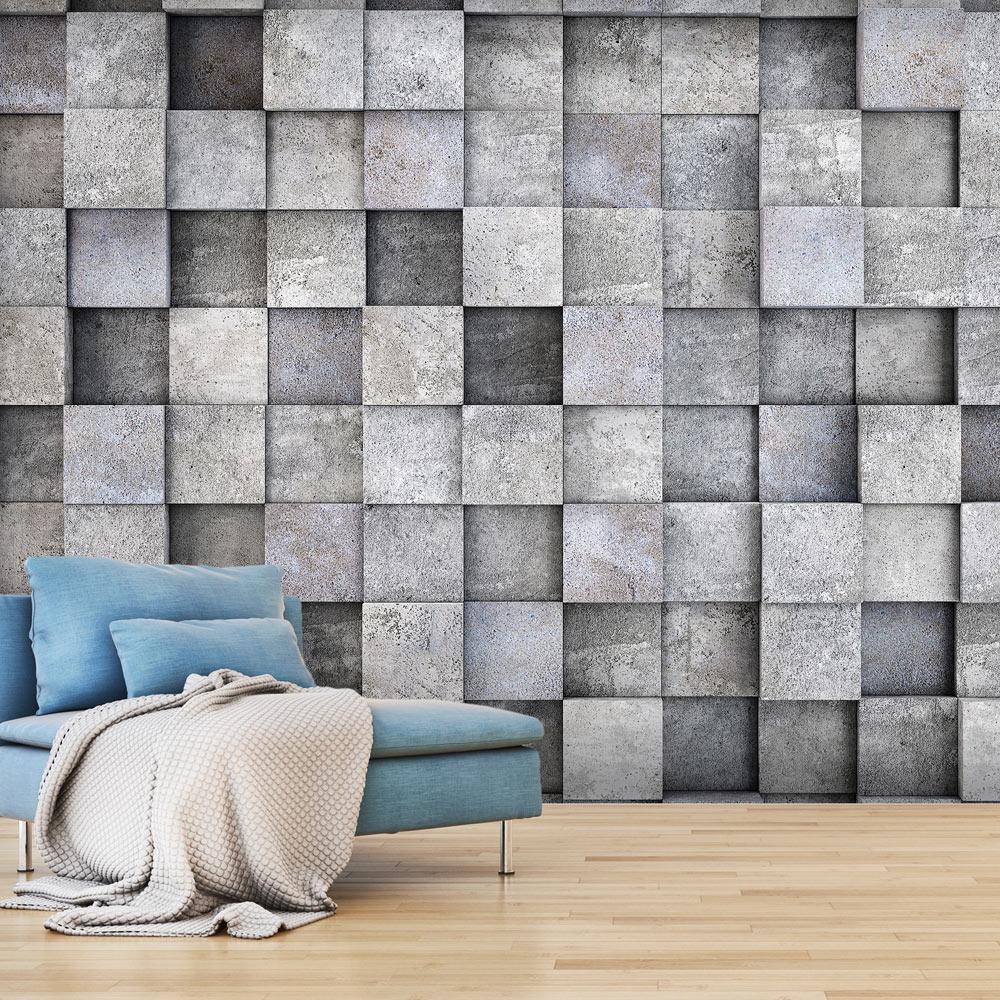 Peel and stick wall mural - Concrete Cube - www.trendingbestsellers.com