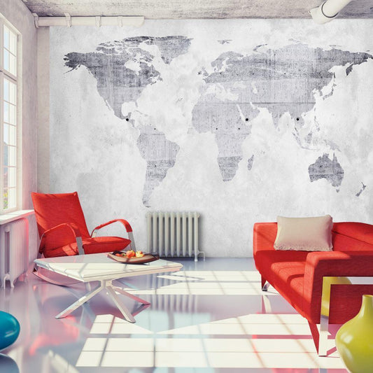 Peel and stick wall mural - Concrete Map - www.trendingbestsellers.com