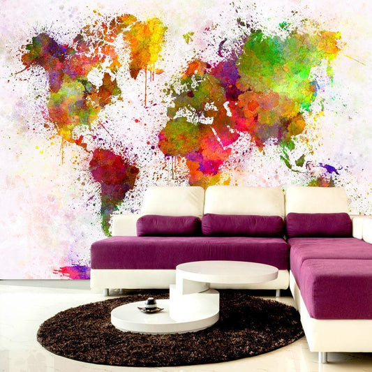 Peel and stick wall mural - Dyed World - www.trendingbestsellers.com
