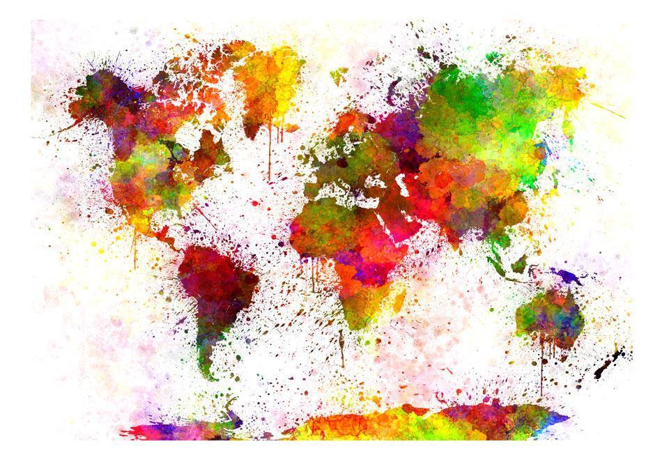 Peel and stick wall mural - Dyed World - www.trendingbestsellers.com