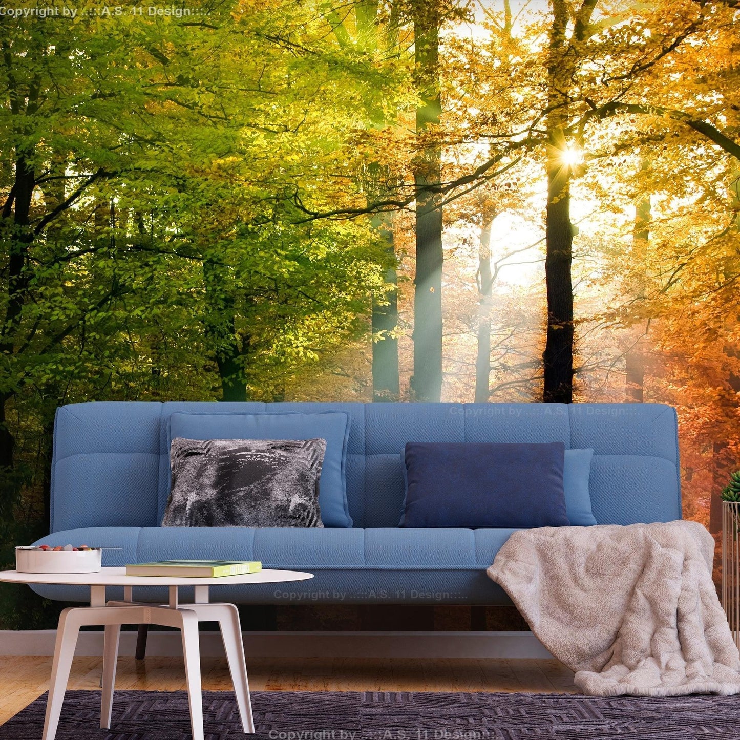 Peel and stick wall mural - Forest Colours - www.trendingbestsellers.com