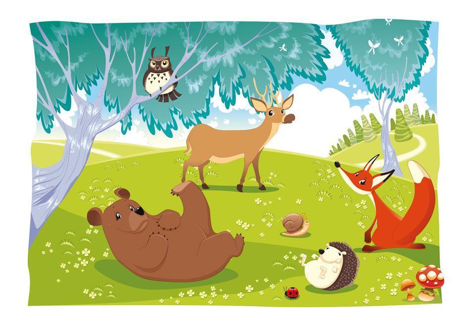 Peel and stick wall mural - Funny animals - www.trendingbestsellers.com