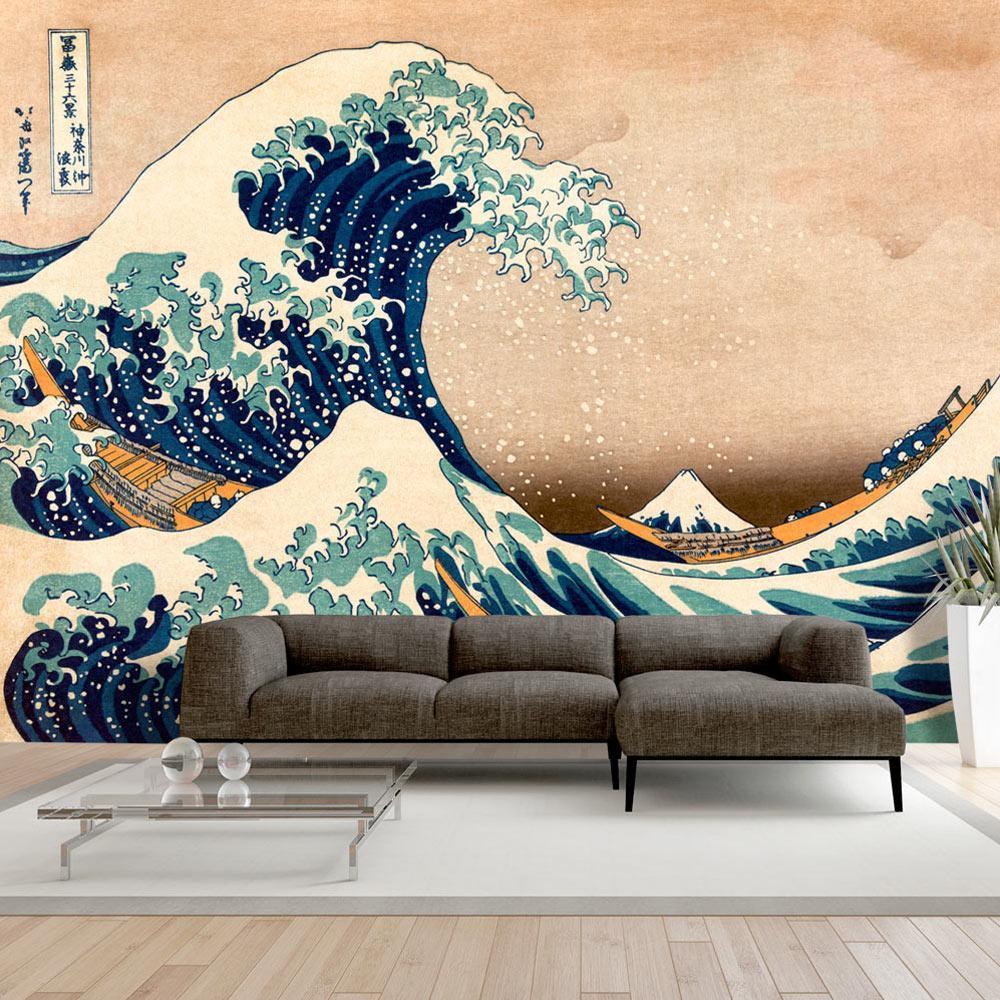Peel and stick wall mural - Hokusai: The Great Wave off Kanagawa (Reproduction) - www.trendingbestsellers.com