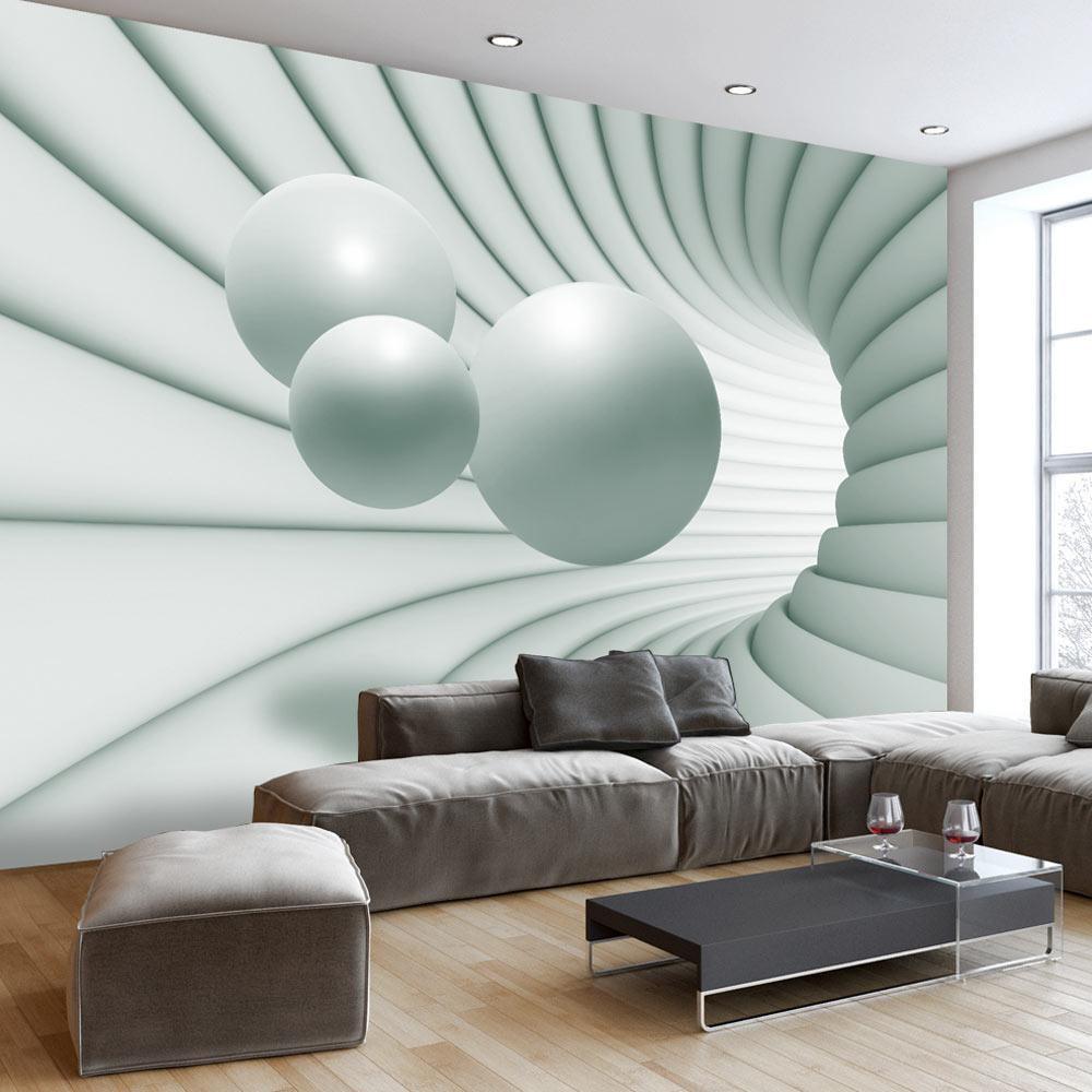 Peel and stick wall mural - In The Green Tunnel - www.trendingbestsellers.com