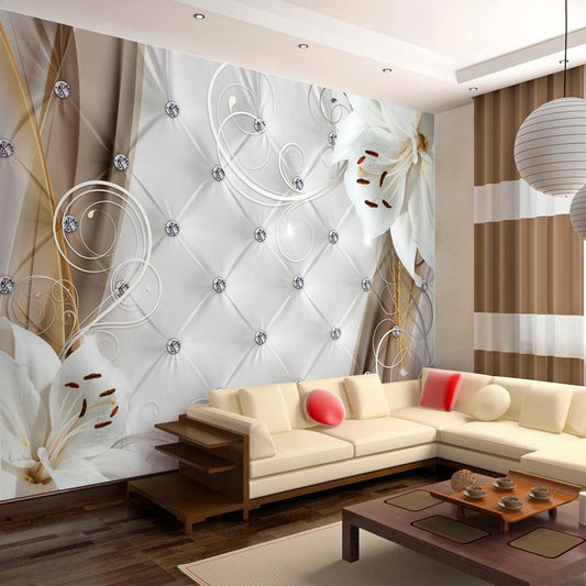 Peel and stick wall mural - Morning Lilies - www.trendingbestsellers.com