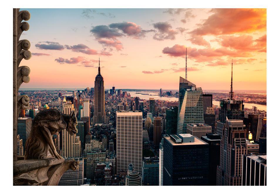 Peel and stick wall mural - New York: The skyscrapers and sunset - www.trendingbestsellers.com