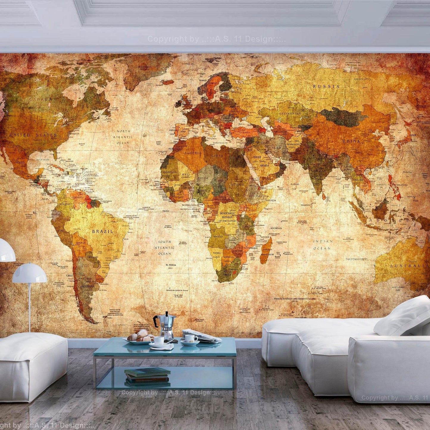 Peel and stick wall mural - Old World Map - www.trendingbestsellers.com