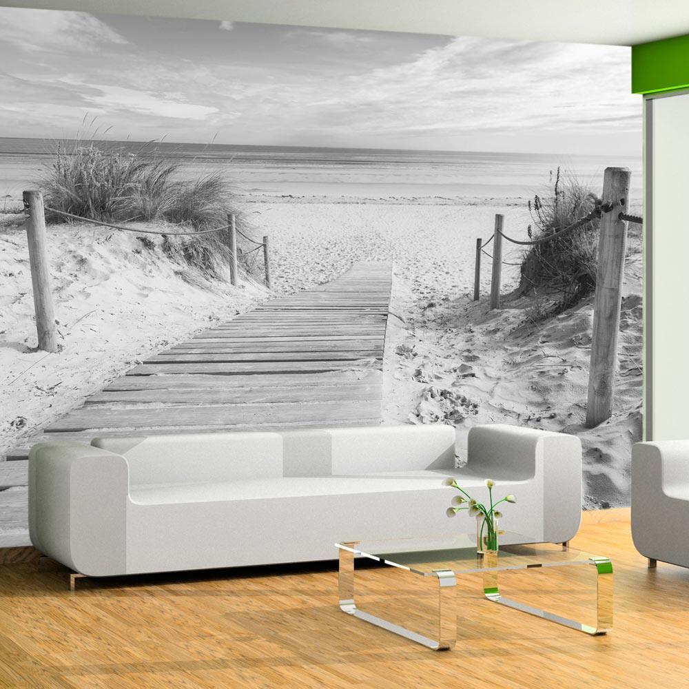 Peel and stick wall mural - On the beach - black and white - www.trendingbestsellers.com