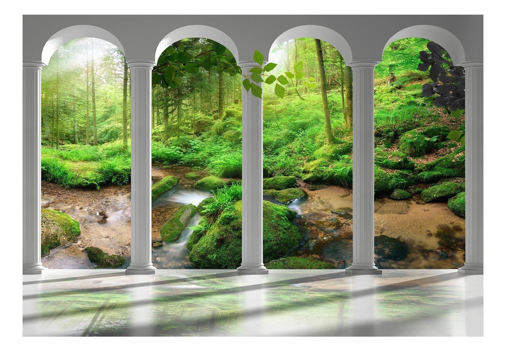 Peel and stick wall mural - Pillars and Forest - www.trendingbestsellers.com
