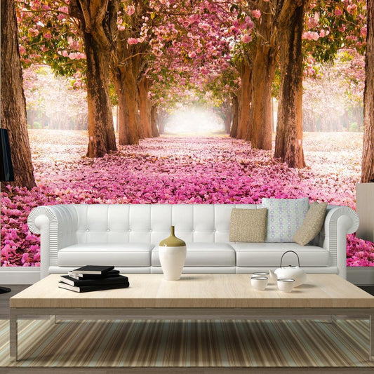 Peel and stick wall mural - Pink grove - www.trendingbestsellers.com