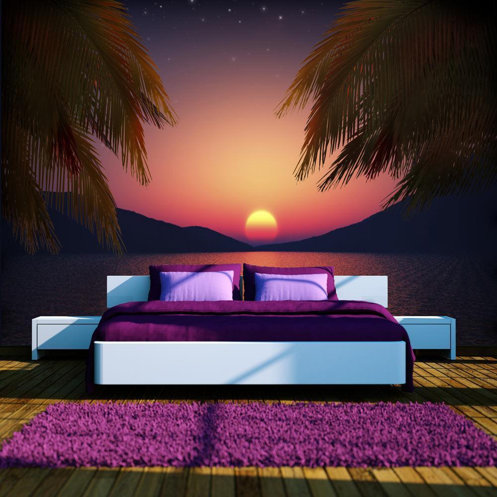 Peel and stick wall mural - Romantic evening on the beach - www.trendingbestsellers.com