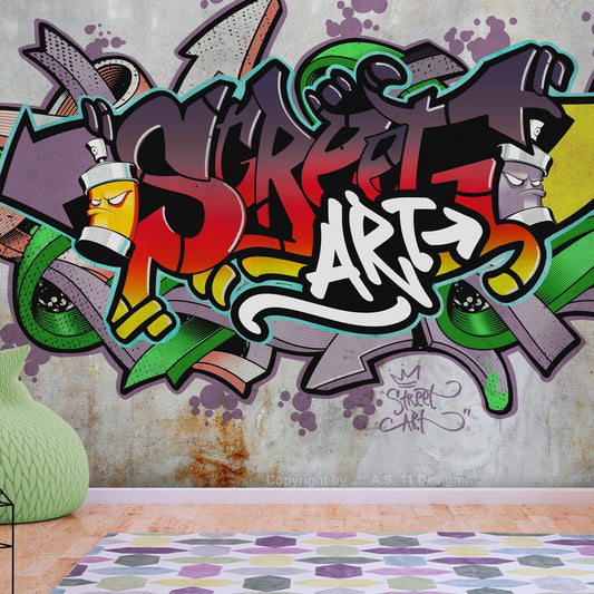 Peel and stick wall mural - Street Classic (Reggae Colours) - www.trendingbestsellers.com