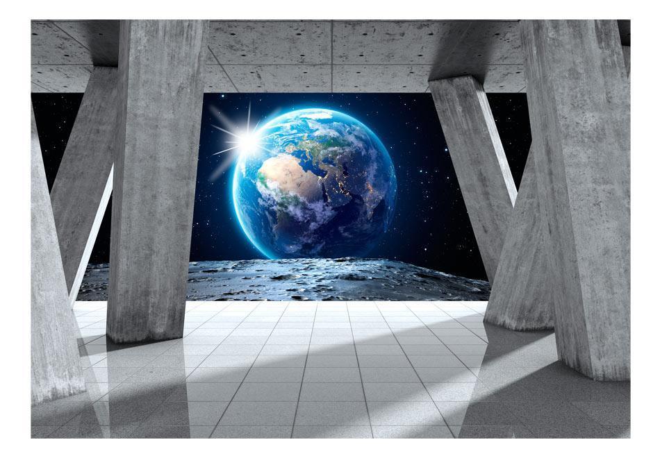Peel and stick wall mural - View From the Moon - www.trendingbestsellers.com