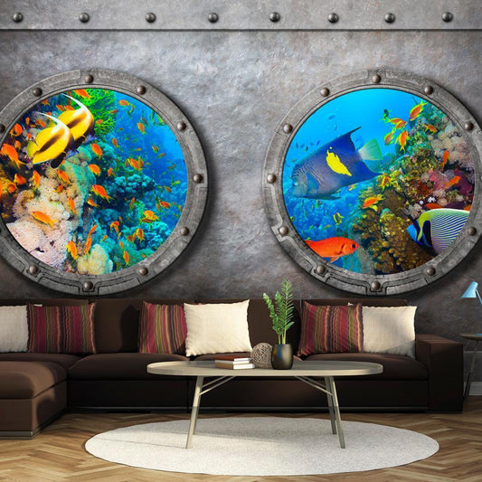 Peel and stick wall mural - Window to the underwater world - www.trendingbestsellers.com