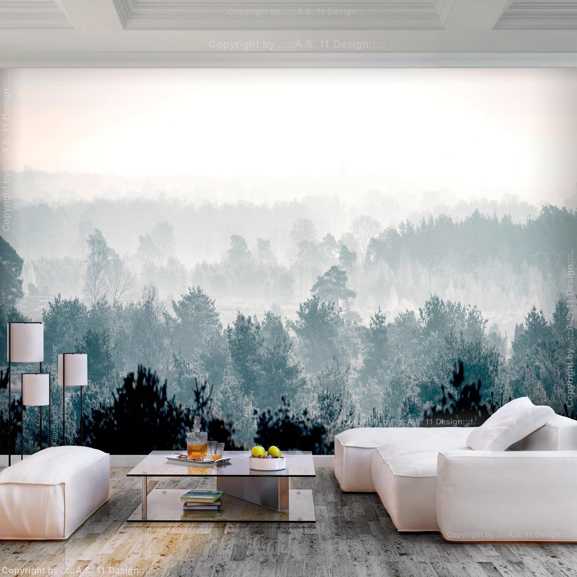 Peel and stick wall mural - Winter Forest - www.trendingbestsellers.com
