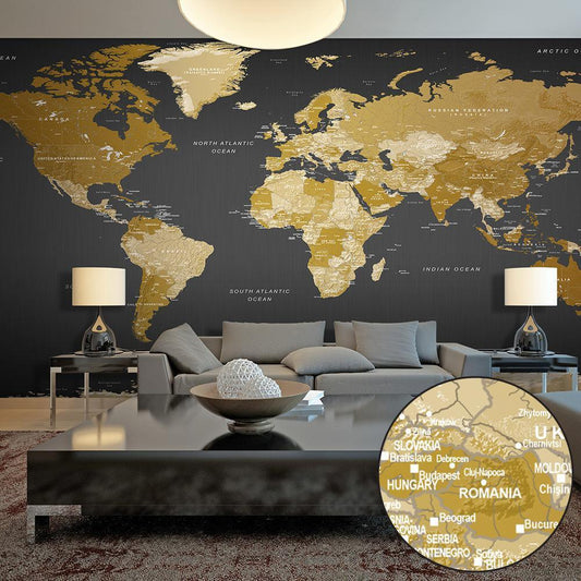Peel and stick wall mural - World Map: Modern Geography II - www.trendingbestsellers.com