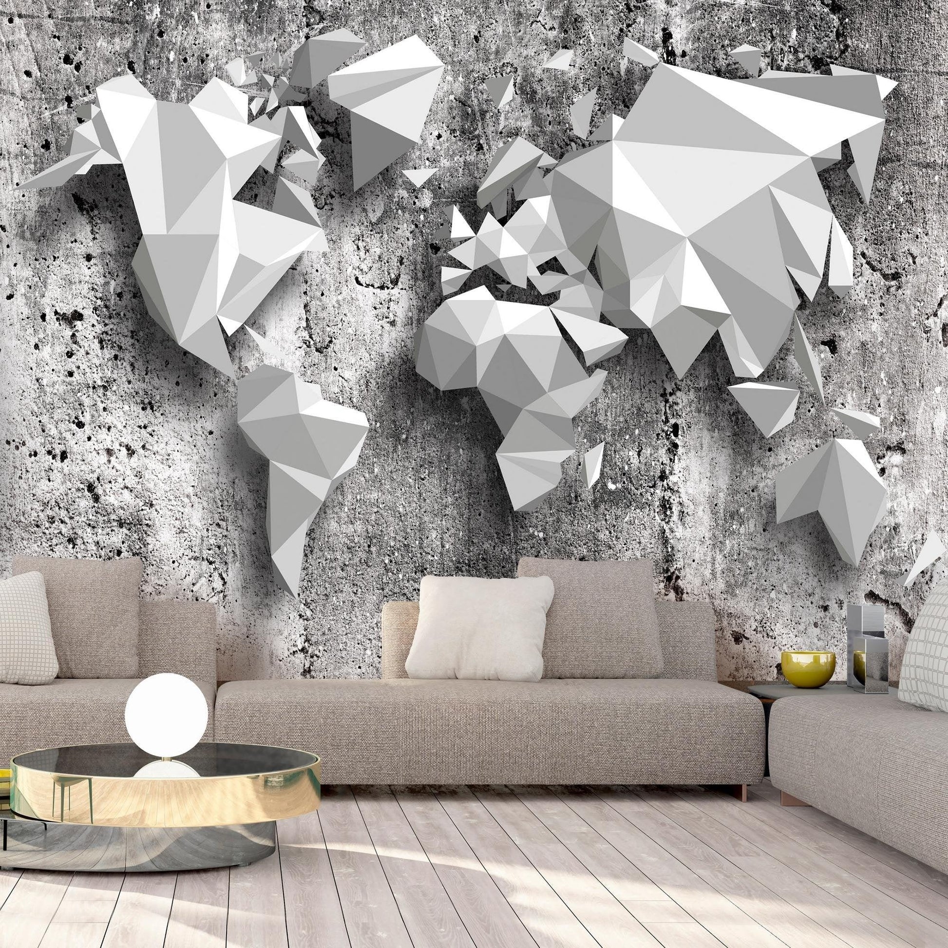 Peel and stick wall mural - World Map: Origami - www.trendingbestsellers.com